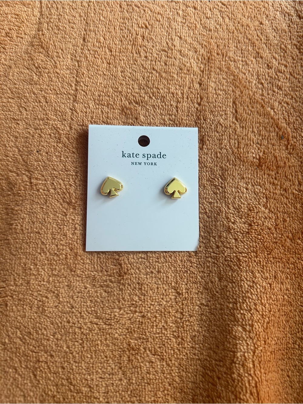 kate spade Gold Spade Stud Earrings for Kids